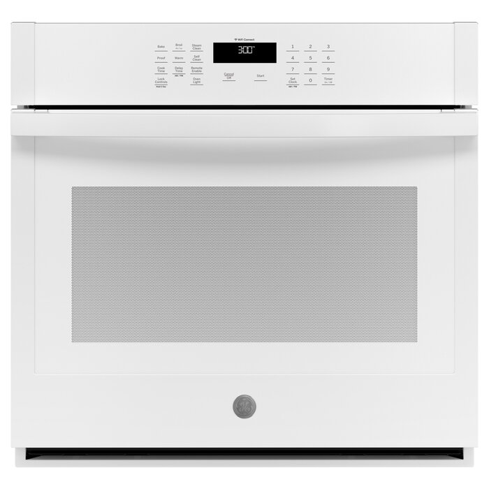 GE GE 30-in Smart Single Electric Wall Oven Self-cleaning (White)  MODEL# JTS3000DNWW