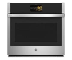 GE Profile 30-in Smart Single Electric Wall Oven with Air Fry True Convection and Self-cleaning (Stainless Steel)  MODEL# PTS7000SNSS