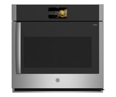 GE Profile GE Profile 30-in Smart Single Electric Wall Oven with Air Fry True Convection and Self-cleaning (Stainless Steel)  MODEL# PTS700RSNSS