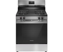 Frigidiare FRIGIDAIRE 30-in 4 Burners 5.1-cu ft Freestanding Natural Gas Range (Stainless Steel) MODEL# FCRG3051BS