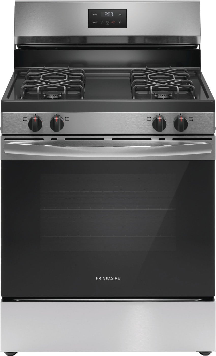 Frigidiare FRIGIDAIRE 30-in 4 Burners 5.1-cu ft Freestanding Natural Gas Range (Stainless Steel) MODEL# FCRG3051BS Stock# 8004-16