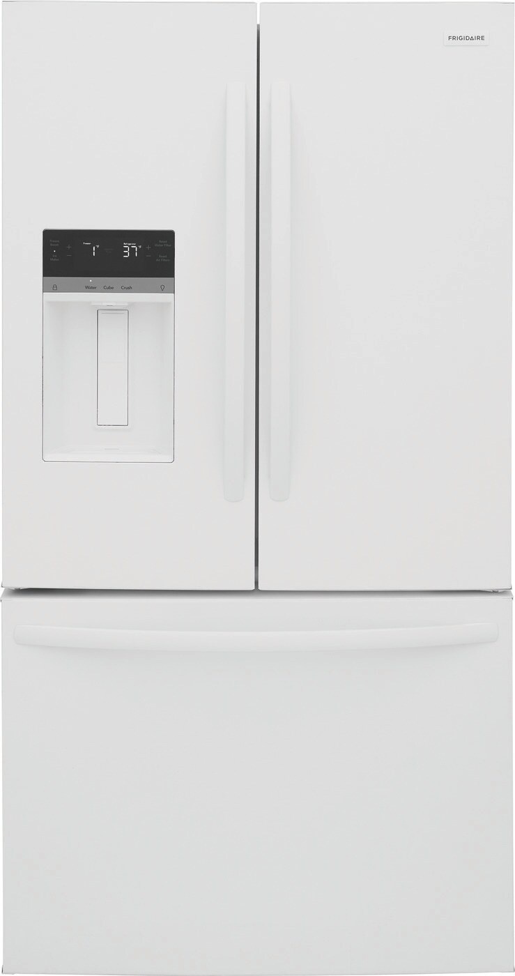 Frigidiare FRIGIDAIRE 27.8-cu ft French Door Refrigerator with Ice Maker, Water and Ice Dispenser (White) ENERGY STAR MODEL# FRFS2823AW