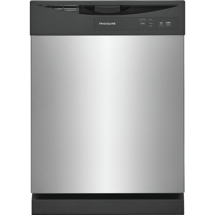 Frigidiare FRIGIDAIRE Smart 24-in Front Control Built-In Dishwasher (Stainless Steel), 62-dBA Standard Sound Level MODEL# FDPC4221AS