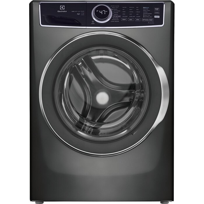 ELECTROLUX ELECTROLUX LuxCare Wash and Perfect Steam 4.5-cu ft High Efficiency Stackable Steam Cycle Front-Load Washer (Titanium) ENERGY STAR MODEL# ELFW7537AT