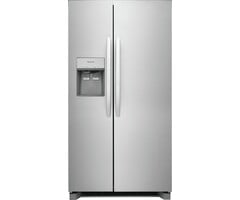 Frigidiare FRIGIDAIRE  22.3-cu ft Counter-depth Side-by-Side Refrigerator with Ice Maker, Water and Ice Dispenser (Stainless Steel)  MODEL# FRSC2333AS