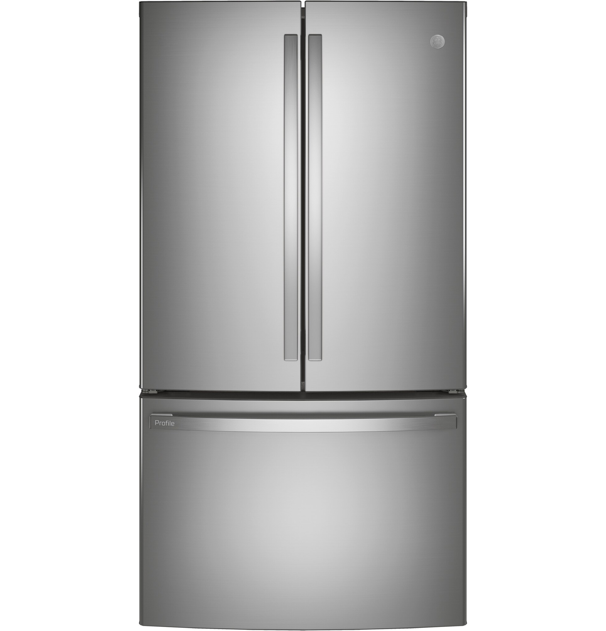 GE Profile GE Profile Counter-Depth 23.1-cu ft 3 -Door French Door Refrigerator with Ice Maker with Water Dispenser ( Fingerprint-resistant Stainless Steel ) ENERGY STAR Certified