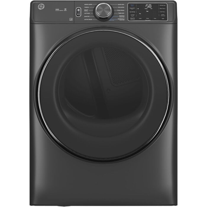 GE GE 7.8-Cu. Feet Stackable Steam Cycle Vented Smart Compatible Gas Dryer ( Carbon Graphite ) Energy Star Certified MODEL# GFD65GSPVDS Stock# 8009-42