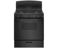 Hotpoint Hotpoint 30-in 4 Burners 4.8-cu ft Freestanding Natural Gas Range (Black)  MODEL# RGBS330DRBB    Stock# 8010-11