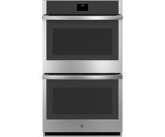 GE GE 30 inch Smart Compatible Double Electric Wall Oven with Air Fry Self + Steam Cleaning ( Stainless Steel )  MODEL# JTD5000SVSS