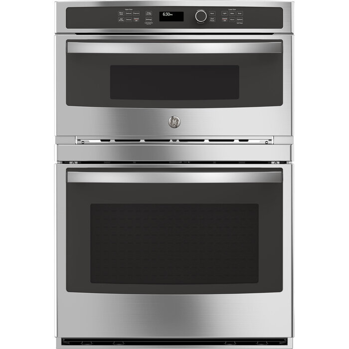 GE GE 30 inch Self-cleaning Microwave Wall Oven Combo ( Stainless steel )  MODEL# JT3800SHSS