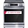 Frigidaire Gallery 30-in Glass Top 5 Burners 6.2-cu ft Self & Steam Cleaning Air Fry Convection Oven Slide-in Electric Range (Fingerprint Resistant Stainless Steel)  MODEL# GCFE3060BF    Stock# 8012-45