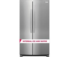 Frigidaire Gallery FRIGIDAIRE  Gallery 26-cu ft Side-by-Side Refrigerator with Ice Maker and Water Dispenser (Smudge-proof Stainless Steel) ENERGY STAR  MODEL# GRSN2620AF