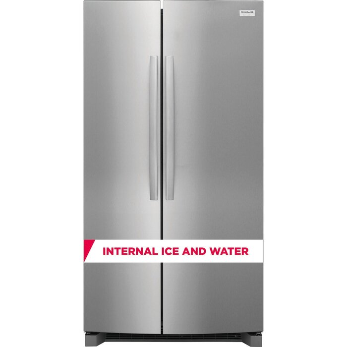 Frigidaire Gallery FRIGIDAIRE Gallery 26-cu ft Side-by-Side Refrigerator with Ice Maker and Water Dispenser (Smudge-proof Stainless Steel) ENERGY STAR MODEL# GRSN2620AF Stock# 8012-21
