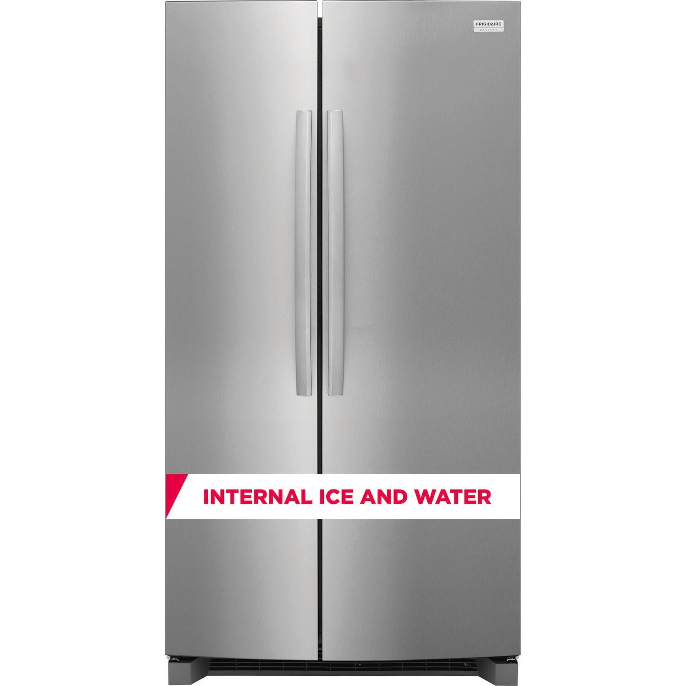 Frigidaire Gallery FRIGIDAIRE Gallery 26-cu ft Side-by-Side Refrigerator with Ice Maker and Water Dispenser (Smudge-proof Stainless Steel) ENERGY STAR MODEL# GRSN2620AF Stock# 8012-21