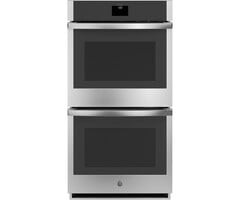 GE GE 27 inch Smart Compatible Double Electric Wall Oven with Air Fry Self + Steam Cleaning ( Stainless Steel )  MODEL# JKD5000SVSS