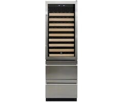 Vinotemp VINOTEMP 23.5-in W 155 -Bottles Stainless Steel Dual Zone Cooling Built-in/Freestanding Indoor Wine Cooler  MODEL# EL-142SDST