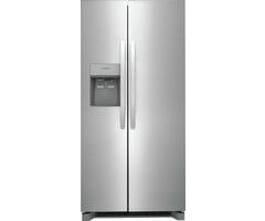 Frigidiare FRIGIDAIRE 22.3-cu ft Side-by-Side Refrigerator with Ice Maker, Water and Ice Dispenser (Stainless Steel) ENERGY STAR  MODEL# FRSS2323AS    Stock# 2005-32