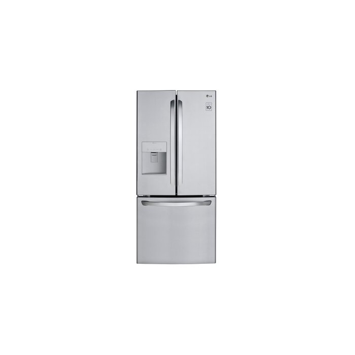 LG LG Standard-Depth 21.8-Cu. Feet 3 -Door French Door Refrigerator with Ice Maker with water dispenser ( Stainless Steel ) ENERGY STAR Certified  MODEL# LFDS22520S    Stock# 2005-44