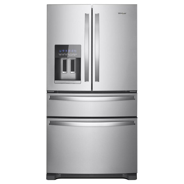 Whirlpool WHIRLPOOL Standard-Depth 24.5-Cu. Feet 4 -Door French Door Refrigerator with Ice Maker with water and Ice dispenser ( Stainless Steel ) ENERGY STAR Certified  MODEL# WRMF3636RZ