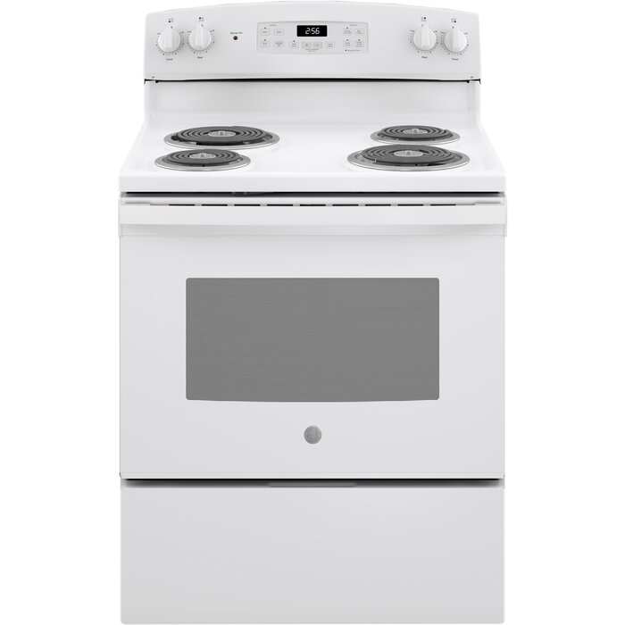 GE GE 30-in 4 Burners 5-cu ft Self-Cleaning Freestanding Electric Range (White)  MODEL# JB256DMWW    Stock# 2006-09
