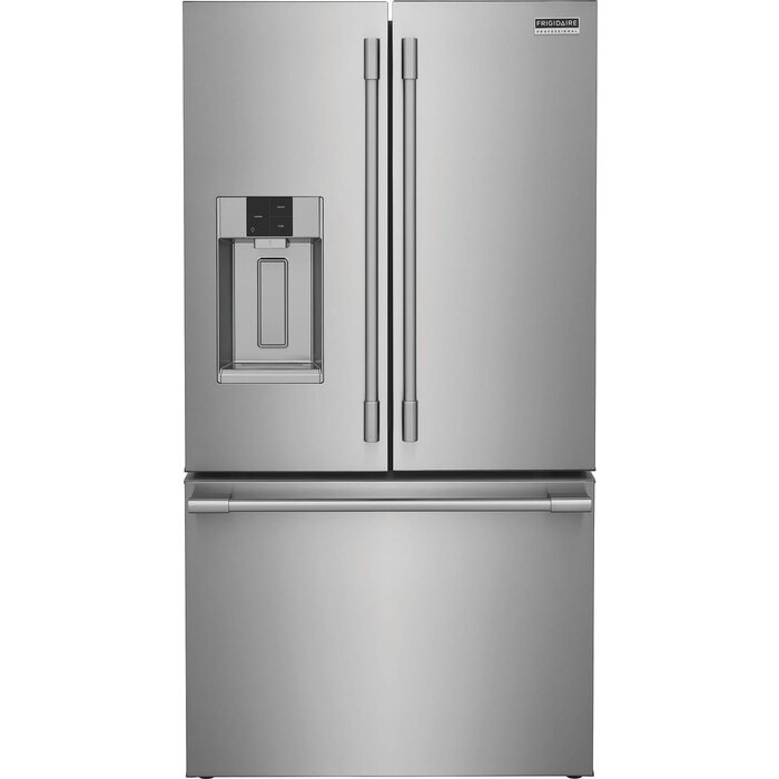 FRIGIDAIRE PROFESSIONAL FRIGIDAIRE Professional Standard-Depth 27.8-cu ft 3 -Door French Door Refrigerator with Dual Ice Maker with Water and Ice Dispenser ( Smudge-Proof Stainless Steel ) ENERGY STAR MODEL# PRFS2883AF