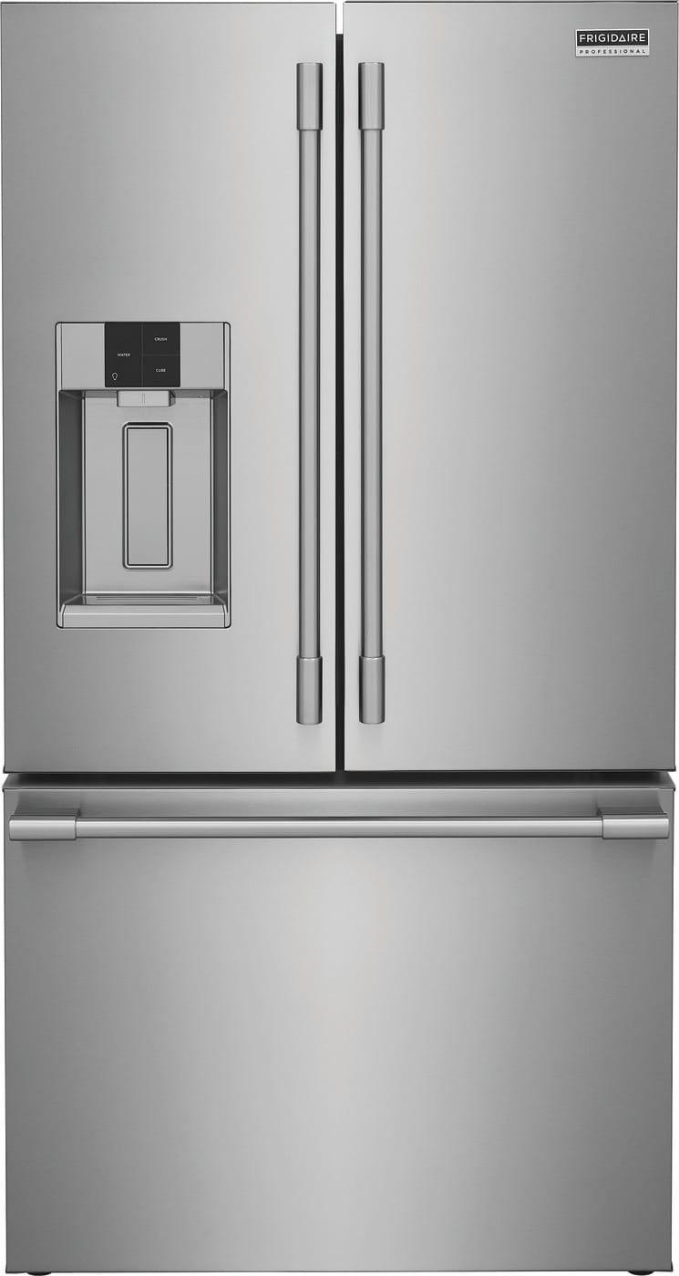 FRIGIDAIRE PROFESSIONAL FRIGIDAIRE Professional Standard-Depth 27.8-cu ft 3 -Door French Door Refrigerator with Dual Ice Maker with Water and Ice Dispenser ( Smudge-Proof Stainless Steel ) ENERGY STAR MODEL# PRFS2883AF