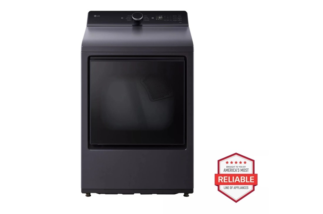 LG LG 7.3-cu ft Vented Electric Dryer (Matte Black) Energy Star MODEL# DLE8400BE
