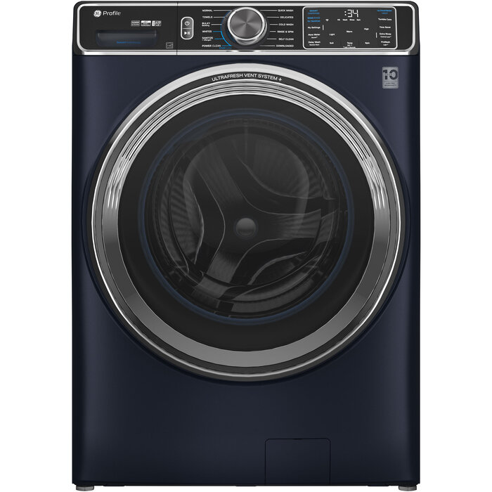 GE Profile GE Profile 5.3 Cu. Ft. Stackable Smart Front Load Washer with Steam and Ultra Fresh Vent System+ With OdorBlock Sapphire Blue Model# PFW870SPVRS