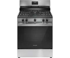 Frigidiare Frigidaire 30-in 5 burners 5.1-cu ft Freestanding Natural Gas Range ( Stainless Steel )  MODEL# FCRG3052BS    Stock# 1502-61