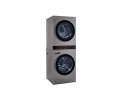 LG LG WashTower Stacked Laundry Center with 4.5-cu ft Front load Washer and Gas 7.4-cu ft Dryer (ENERGY STAR)  MODEL# WKG101HVA