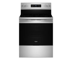 Whirlpool Whirlpool Air Cooking Technology 30-in Glass Top 5 burners 5.3-cu ft Air Fry Convection Oven Freestanding Electric Range ( Fingerprint Resistant Stainless Steel )  MODEL# WFES5030RZ    Stock# 1502-30