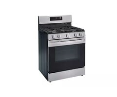 LG LG 30-in 5 burners 5.8-cu ft Freestanding Natural Gas Range (Stainless Steel)  MODEL# LRGL5821S