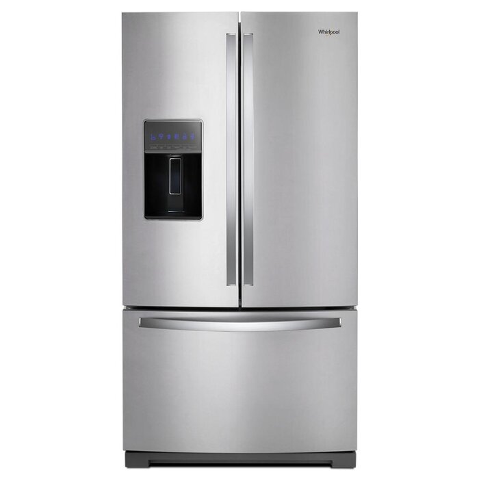 Whirlpool Whirlpool Standard-Depth 26.8-cu ft 3 -Door French Door Refrigerator with Ice Maker with Water and Ice Dispenser ( Fingerprint Resistant Stainless Steel ) ENERGY STAR  MODEL# WRF757SDHZ