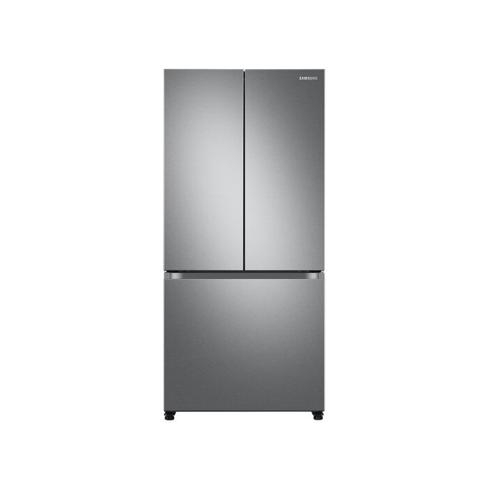 Samsung SAMSUNG Counter-Depth 17.5-cu ft 3 -Door Smart Compatible French Door Refrigerator with Ice Maker ( Fingerprint Resistant Stainless Steel ) ENERGY STAR  MODEL# RF18A5101SR