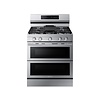 SAMSUNG SAMSUNG 30-in 5 burners 3.4-cu ft / 2.5-cu ft Air Fry Convection Oven Freestanding Double Oven Gas Range ( Fingerprint Resistant Stainless Steel )  MODEL# NX60A6751SS    Stock# 8015-45