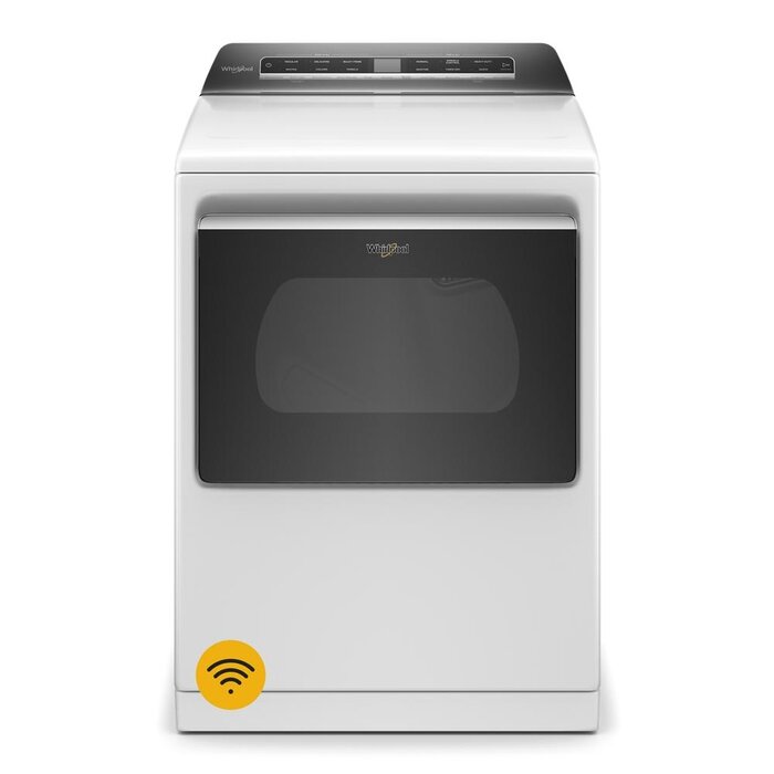 Whirlpool Whirlpool Smart Capable 7.4-cu ft Steam Cycle Vented Smart Compatible Gas Dryer (White) ENERGY STAR MODEL# WGD8127LW
