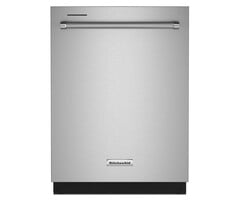 KITCHENAID KITCHENAID Eco Series 360 MAX JETS 24-in Top Control Built-in Dishwasher With Third Rack ( Stainless Steel with PRINTSHIELD Finish ) , 44-Decibel Very Quiet Sound Level  MODEL# KDTM404KPS    Stock# 8015-41