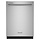 KITCHENAID  Eco Series 360 MAX JETS 24-in Top Control Built-in Dishwasher With Third Rack ( Stainless Steel with PRINTSHIELD Finish ) , 44-Decibel Very Quiet Sound Level  MODEL# KDTM404KPS