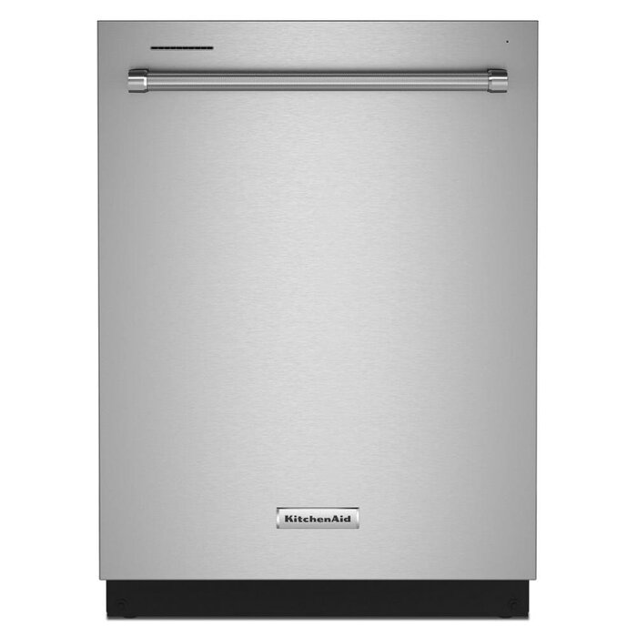 KITCHENAID KITCHENAID  Eco Series 360 MAX JETS 24-in Top Control Built-in Dishwasher With Third Rack ( Stainless Steel with PRINTSHIELD Finish ) , 44-Decibel Very Quiet Sound Level  MODEL# KDTM404KPS