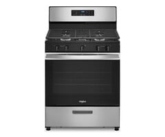 Whirlpool WHIRLPOOL 30-in 5 burners 5.1-cu ft Freestanding Natural Gas Range ( Stainless Steel )  MODEL# WFG505M0MS    Stock# 8015-30
