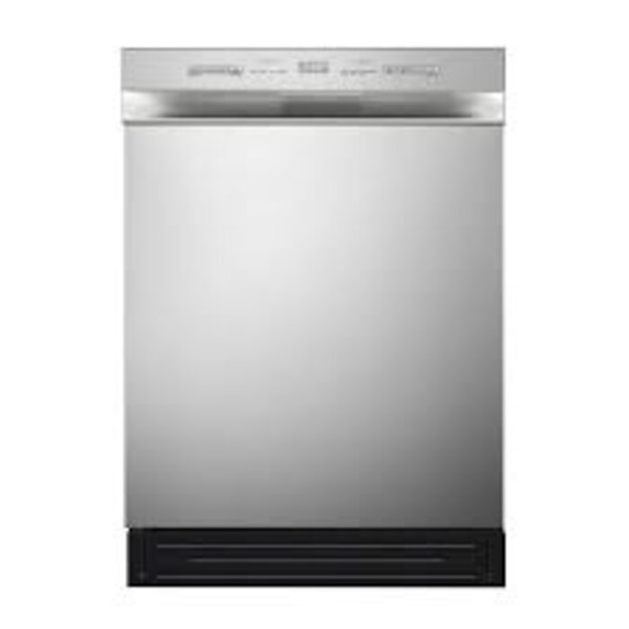 MIDEA MIDEA 24-in Front Control Built-in Dishwasher (Stainless Steel) ENERGY STAR, 52-Decibel Standard Sound Level  MODEL# MDF24P2BST