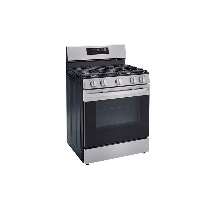LG LG 30-in 5 burners 5.8-cu ft Air Fry Convection Oven Freestanding Natural Gas Range ( Stainless steel )  MODEL# LRGL5823S