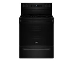 Whirlpool WHIRLPOOL Air Cooking Technology 30-in Glass Top 5 burners 5.3-cu ft Air Fry Convection Oven Freestanding Electric Range ( Black )  MODEL# WFES5030RB    Stock# 2011-31