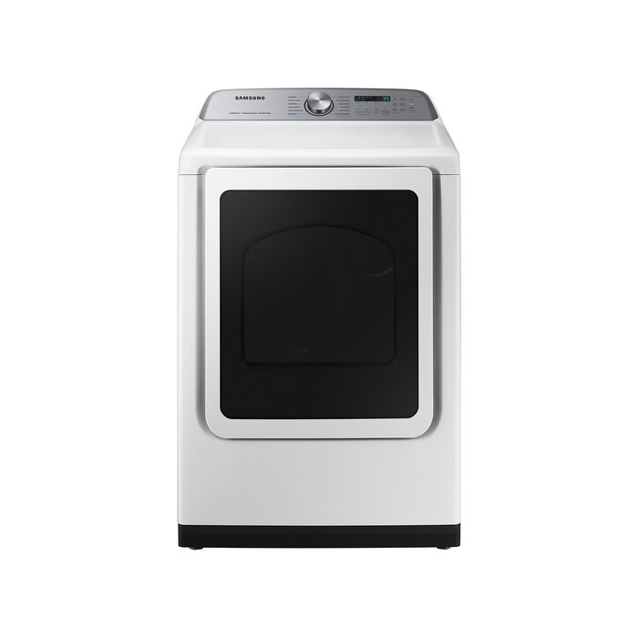 SAMSUNG SAMSUNG  7.4-cu ft Steam Cycle Vented Smart Compatible Gas Dryer (White)  MODEL# DVG52A5500W