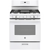 GE GE 30-in 5 burners 5-cu ft Freestanding Natural Gas Range (White) MODEL# JGBS66DEKWW