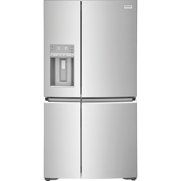 Frigidaire Gallery FRIGIDAIRE Gallery Counter-Depth 21.5-cu ft 4 -Door French Door Refrigerator with Ice Maker with Water and Ice Dispenser (Fingerprint Resistant Stainless Steel) ENERGY STAR MODEL# GRQC2255BF