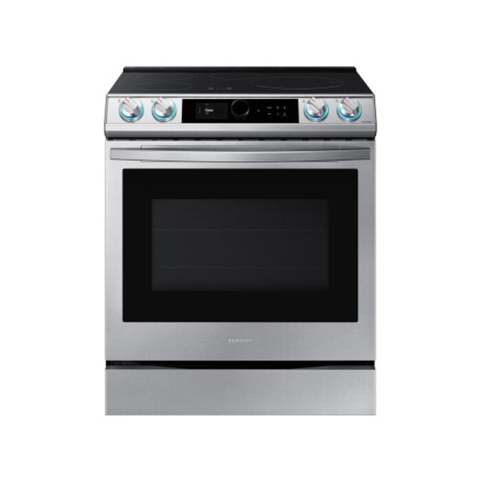 Samsung SAMSUNG  Rapid Heat Induction 30-Inches 4 burners 6.3-Cu. Feet Air Fry Convection Oven Slide-In Single Induction Range ( Fingerprint Resistant Stainless Steel )  MODEL# NE63T8911SS