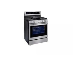 LG LG InstaView 30-in 5 burners 5.8-cu ft Air Fry Convection Oven Freestanding Natural Gas Range ( Stainless Steel )  MODEL# LRGL5825F