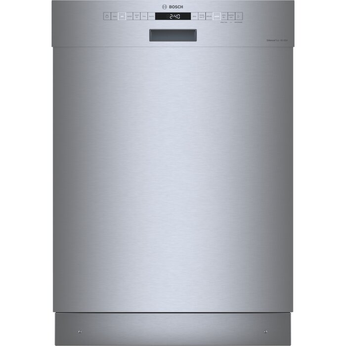 BOSCH BOSCH 300 Series 24” Front Control Smart Built-In Stainless Steel Tub Dishwasher with 3rd Rack and AquaStop Plus, 46dBA - Stainless Steel MODEL# SHE53B75UC