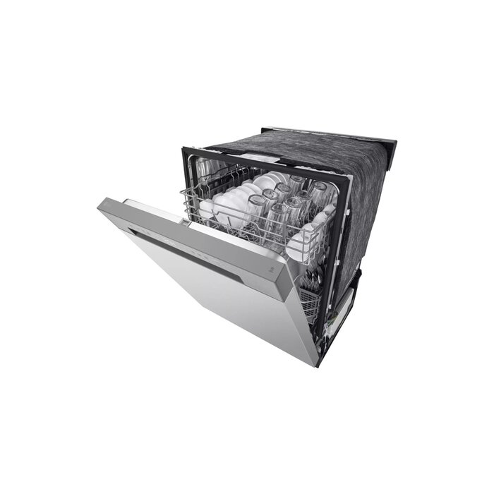 LG LG Stainless Steel Tub 24-in Front Control Built-in Dishwasher (Stainless Steel Look) ENERGY STAR, 52-Decibel Standard Sound Level  MODEL# LDFC2423V